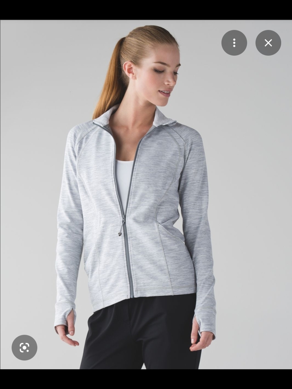Lululemon Sunshine Salutation Jacket Women 6 Gray Active Zip Up Workout Gym Yoga